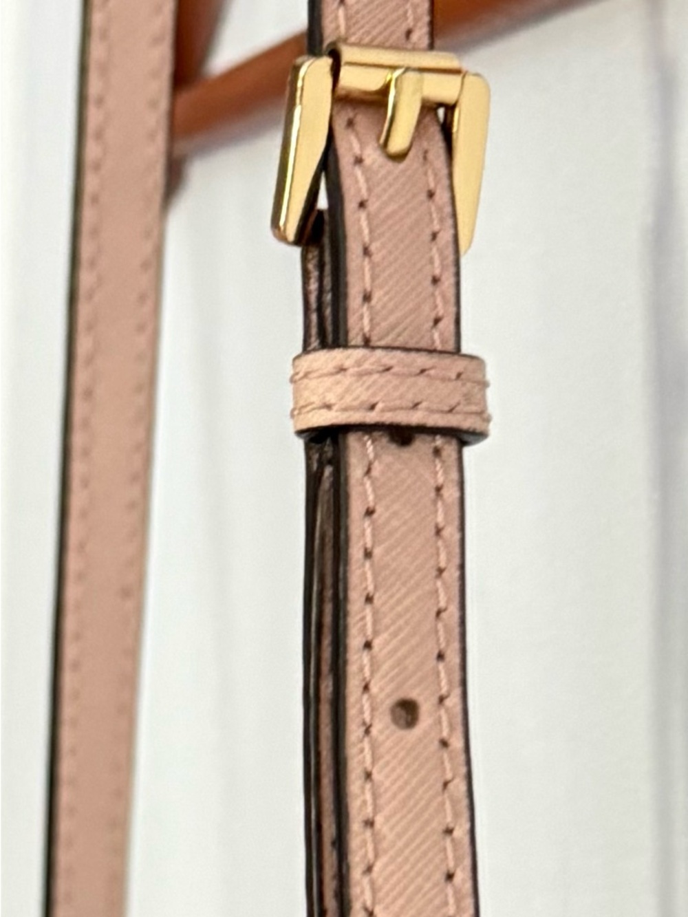 Michael Kors Jet Set Crossbody Bag Blush Pink Saffiano Leather Gold Chain Strap - Picture 6 of 10